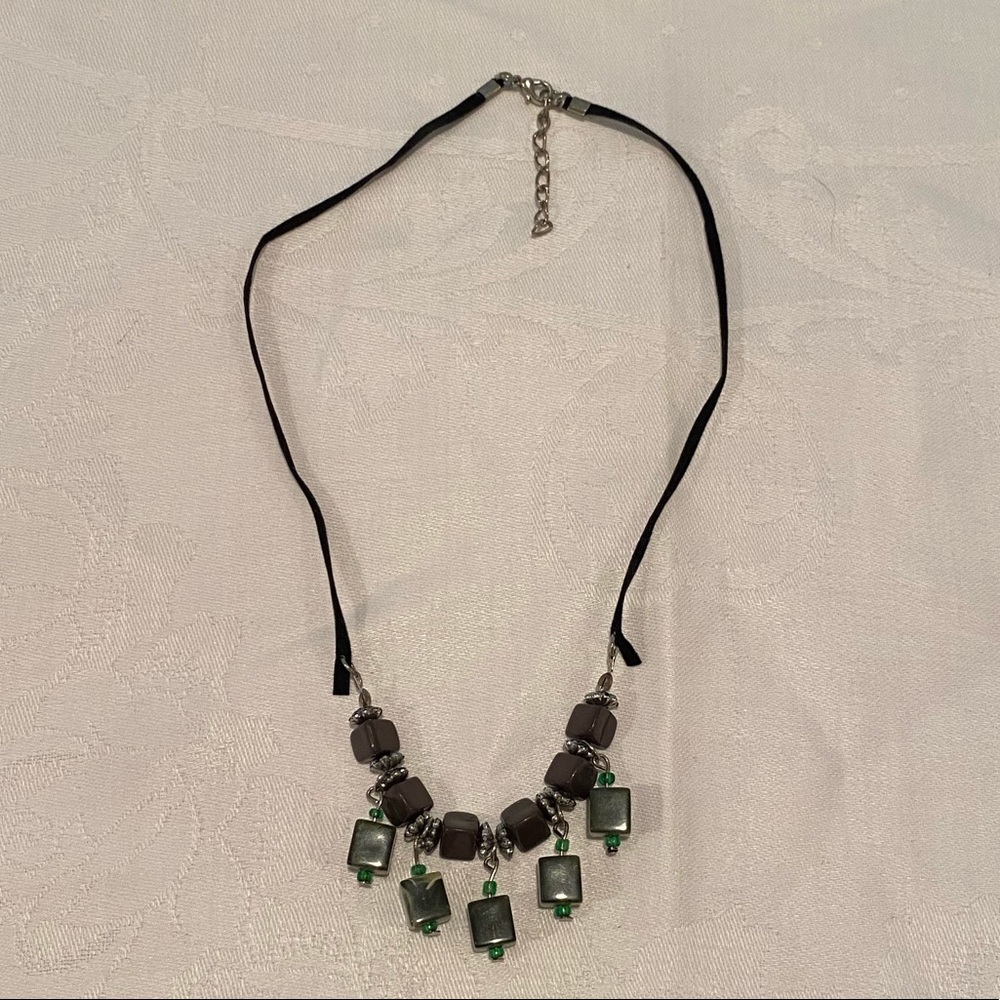 🟢Verdite Necklace and Earrings